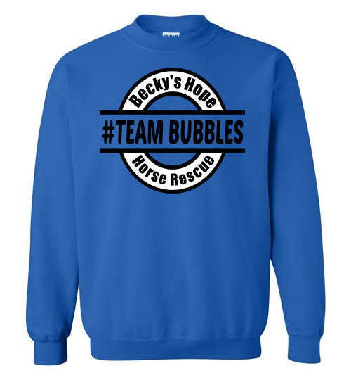 Becky's Hope Horse Rescue #Team Bubbles Crew Neck Sweatshirt - Furbabies.love - 8
