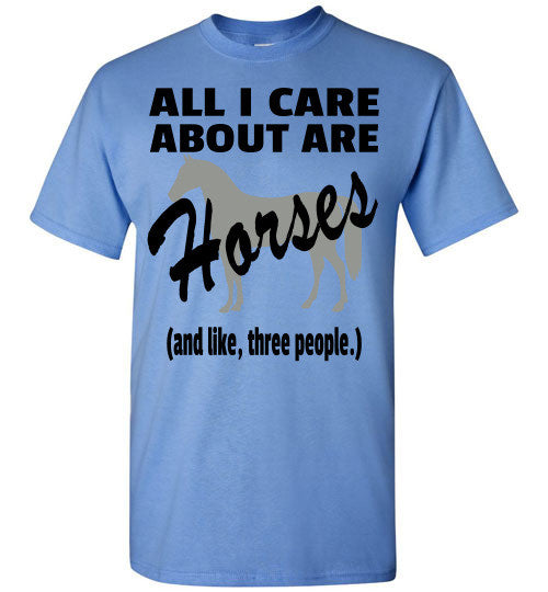 All I Care About are Horses - Short Sleeve T-shirt - Furbabies.love - 3