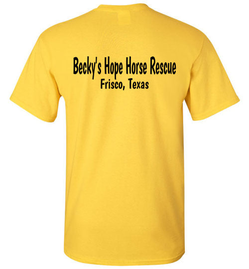Peace, Love and Donkey's Becky's Hope Horse Rescue Tshirt