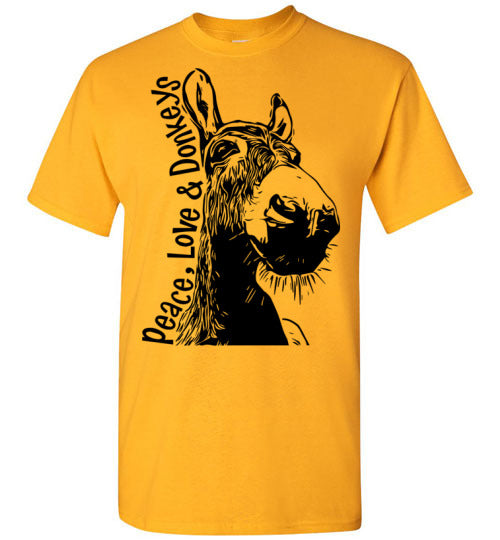 Peace, Love & Donkeys - Becky's Hope Horse Rescue Gildan Short Sleeve T-Shirt