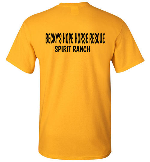 Peace, Love & Donkeys - Becky's Hope Horse Rescue Gildan Short Sleeve T-Shirt