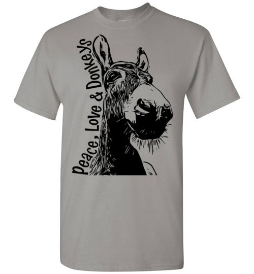 Peace, Love and Donkey's Becky's Hope Horse Rescue Tshirt