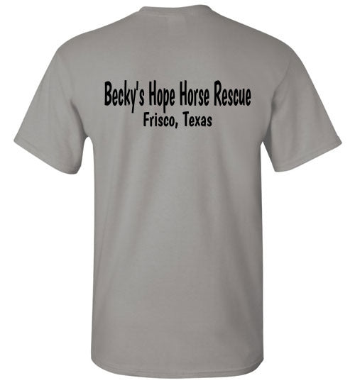 Peace, Love and Donkey's Becky's Hope Horse Rescue Tshirt