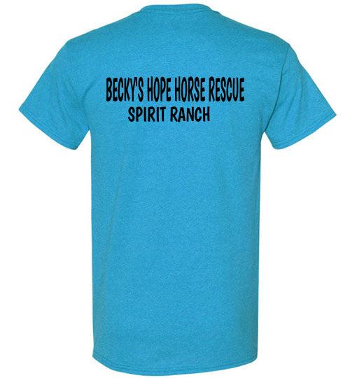 Peace, Love & Donkeys - Becky's Hope Horse Rescue Gildan Short Sleeve T-Shirt
