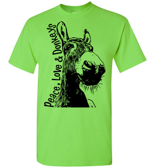 Peace, Love and Donkey's T-shirt benefiting Becky's Hope Horse Rescue