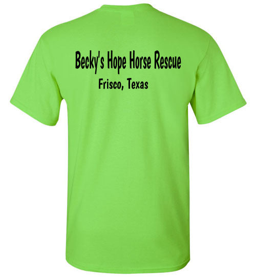 Peace, Love and Donkeys - Becky's Hope Horse Rescue T-shirt