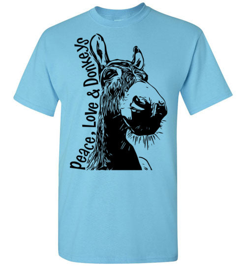 Peace, Love & Donkeys - Becky's Hope Horse Rescue Gildan Short Sleeve T-Shirt