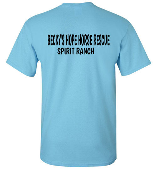 Peace, Love & Donkeys - Becky's Hope Horse Rescue Gildan Short Sleeve T-Shirt