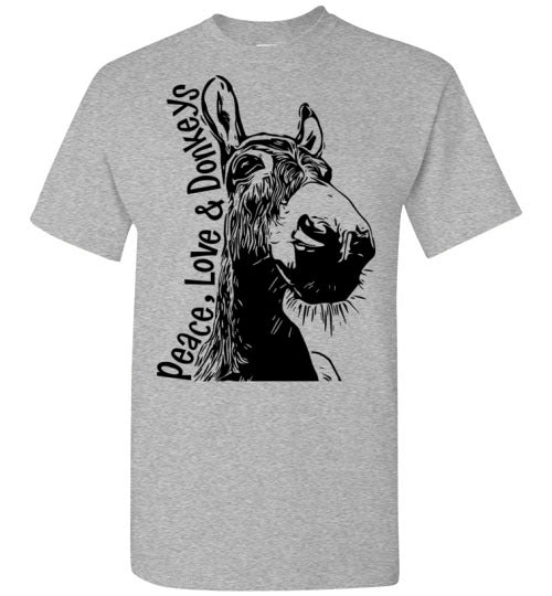 Peace, Love & Donkeys - Becky's Hope Horse Rescue Gildan Short Sleeve T-Shirt
