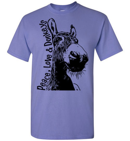 Peace, Love and Donkeys - Becky's Hope Horse Rescue T-shirt