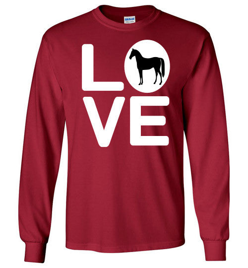 Love - Horse Long Sleeve Tee-Shirt - Furbabies.love - 3