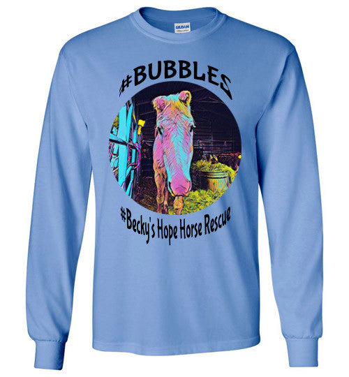 Becky's Hope Horse Rescue #Bubbles Long Sleeve T-shirt - Furbabies.love - 3