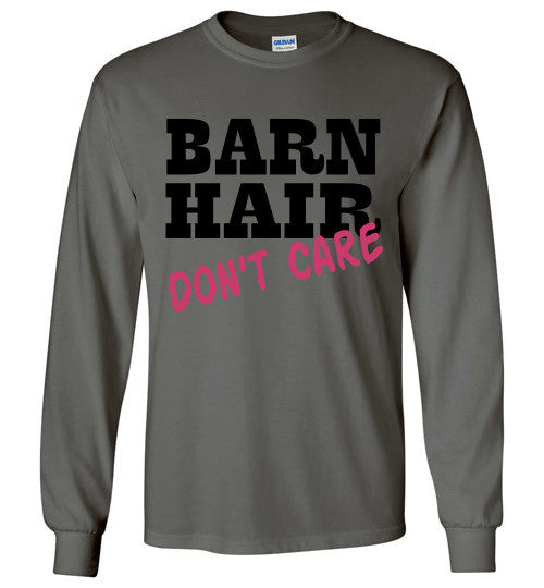 Barn Hair Don't Care Long Sleeve Tee-shirt - Furbabies.love - 3