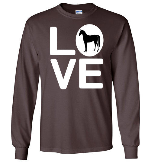 Love - Horse Long Sleeve Tee-Shirt - Furbabies.love - 4