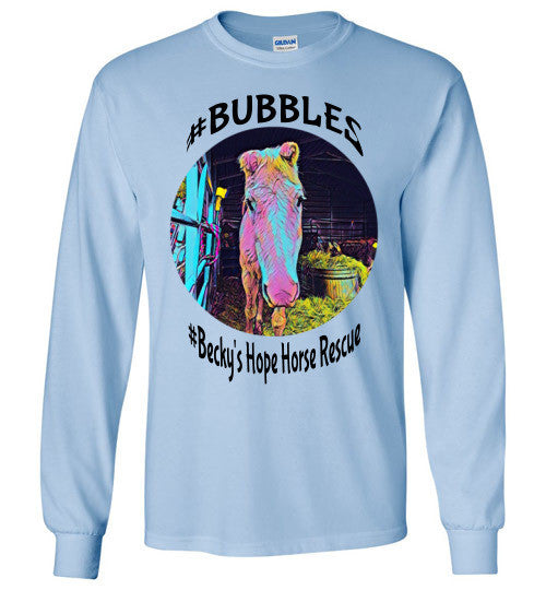 Becky's Hope Horse Rescue #Bubbles Long Sleeve T-shirt - Furbabies.love - 6