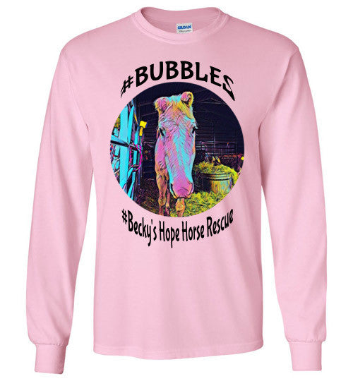 Becky's Hope Horse Rescue #Bubbles Long Sleeve T-shirt - Furbabies.love - 7