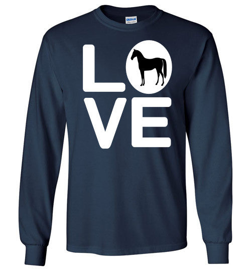 Love - Horse Long Sleeve Tee-Shirt - Furbabies.love - 6