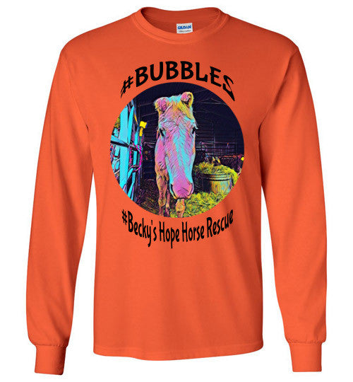 Becky's Hope Horse Rescue #Bubbles Long Sleeve T-shirt - Furbabies.love - 8