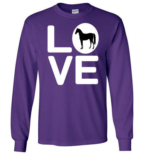Love - Horse Long Sleeve Tee-Shirt - Furbabies.love - 8