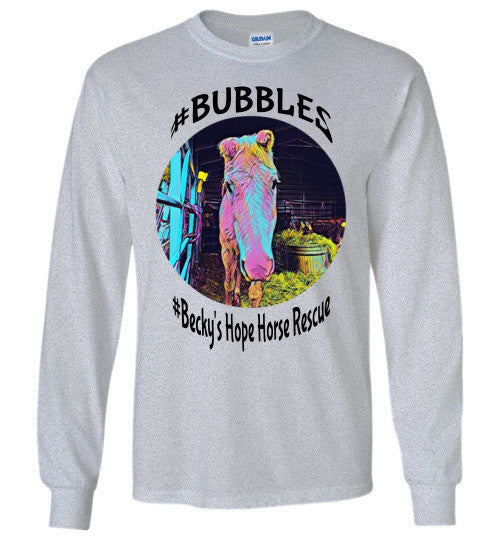 Becky's Hope Horse Rescue #Bubbles Long Sleeve T-shirt - Furbabies.love - 9