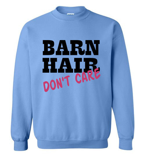 Barn Hair - Don't Care Crewneck Sweatshirt - Furbabies.love - 2
