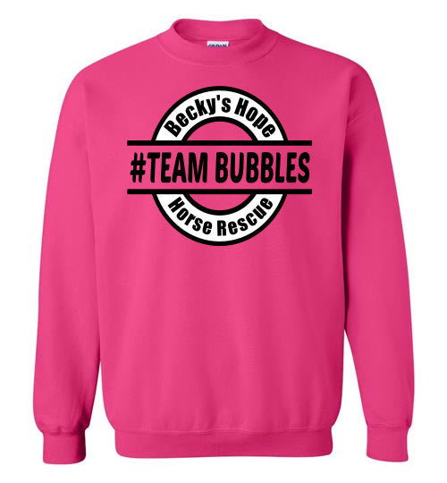 Becky's Hope Horse Rescue #Team Bubbles Crew Neck Sweatshirt - Furbabies.love - 3