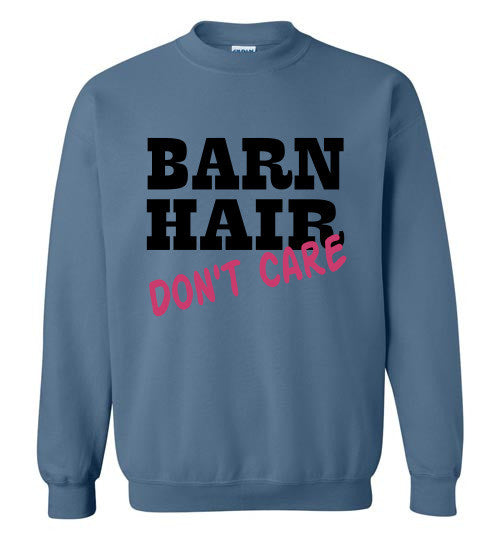 Barn Hair - Don't Care Crewneck Sweatshirt - Furbabies.love - 5