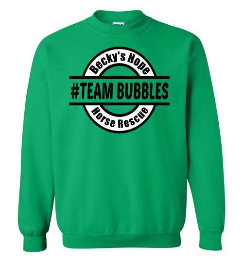 Becky's Hope Horse Rescue #Team Bubbles Crew Neck Sweatshirt - Furbabies.love - 5