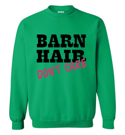 Barn Hair - Don't Care Crewneck Sweatshirt - Furbabies.love - 6