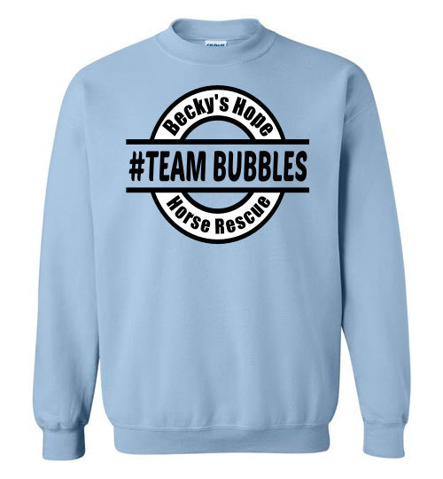 Becky's Hope Horse Rescue #Team Bubbles Crew Neck Sweatshirt - Furbabies.love - 6