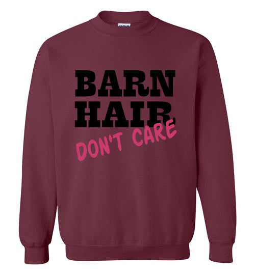 Barn Hair - Don't Care Crewneck Sweatshirt - Furbabies.love - 8