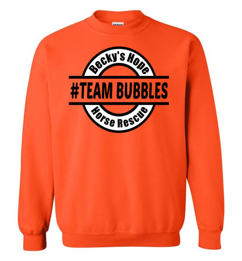 Becky's Hope Horse Rescue #Team Bubbles Crew Neck Sweatshirt - Furbabies.love - 7
