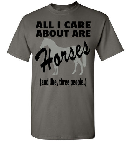 All I Care About are Horses - Short Sleeve T-shirt - Furbabies.love - 1