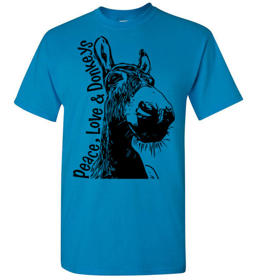 Peace, Love and Donkey's Becky's Hope Horse Rescue Tshirt