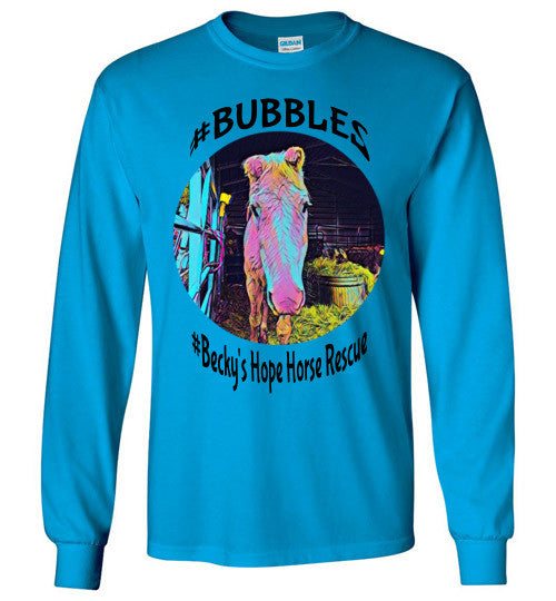 Becky's Hope Horse Rescue #Bubbles Long Sleeve T-shirt - Furbabies.love - 1