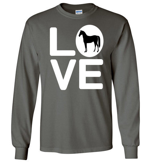 Love - Horse Long Sleeve Tee-Shirt - Furbabies.love - 1