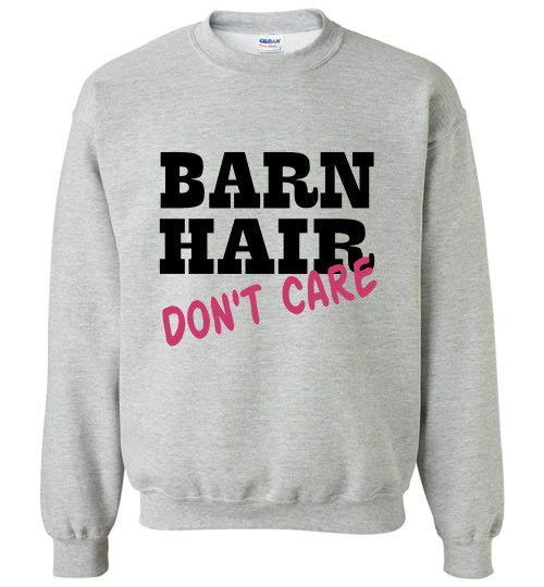 Barn Hair - Don't Care Crewneck Sweatshirt - Furbabies.love - 1