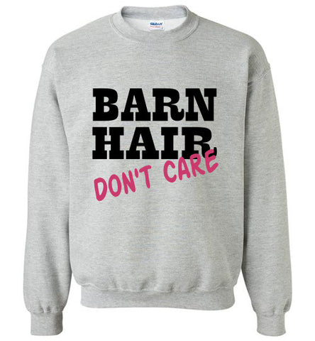 Barn Hair - Don't Care Crewneck Sweatshirt - Furbabies.love - 1