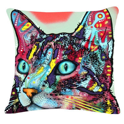 Fashion New Colorful Decorative Cat Pillow (Case only) - Furbabies.love