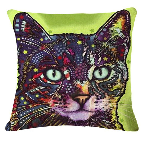 Fashion New Colorful Decorative Cat Pillow (Case only) - Furbabies.love